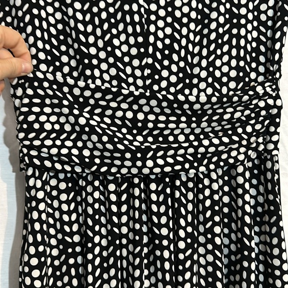 Tommy Hilfiger Sleeveless Black/White Polka Dot Dress - Picture 7 of 8